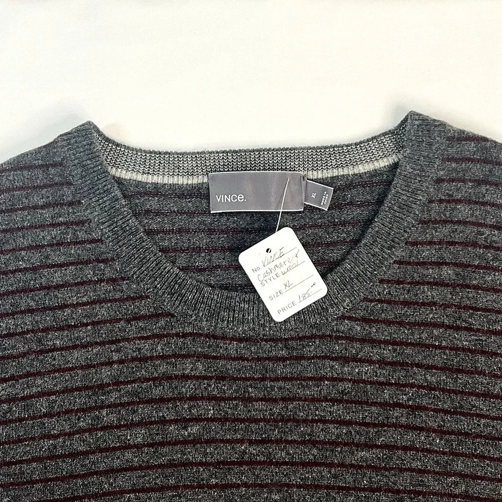 Vince Men's Gray Wool Cashmere Crewneck Sweater XL Soft‎ Comfortable Xlnt Cond!